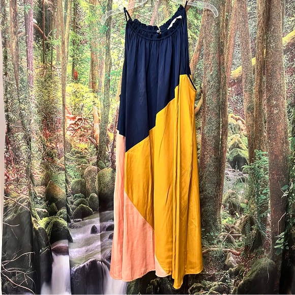 LOFT Colorblock Halter Swing Dress Women's Size 22 Plus - Picture 6 of 10